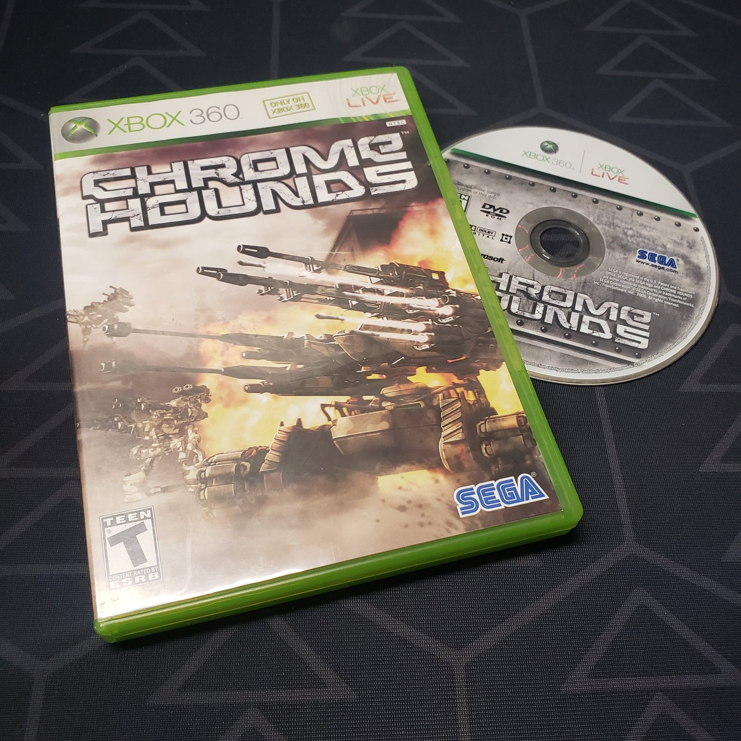 Image shows the case and disc for the video game Chromehounds for Xbox 360