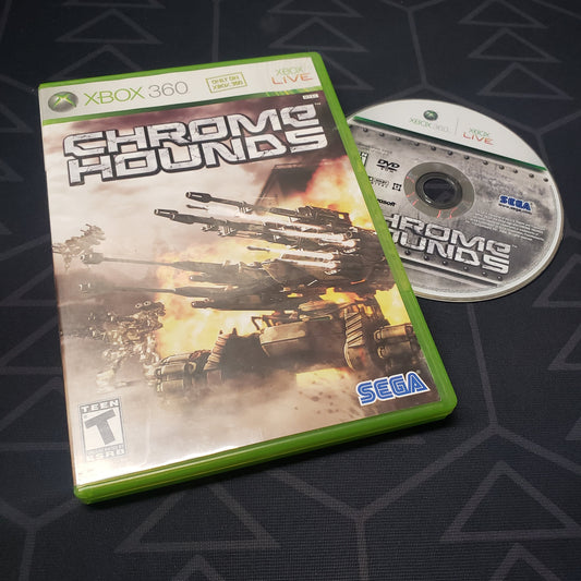 Image shows the case and disc for the video game Chromehounds for Xbox 360