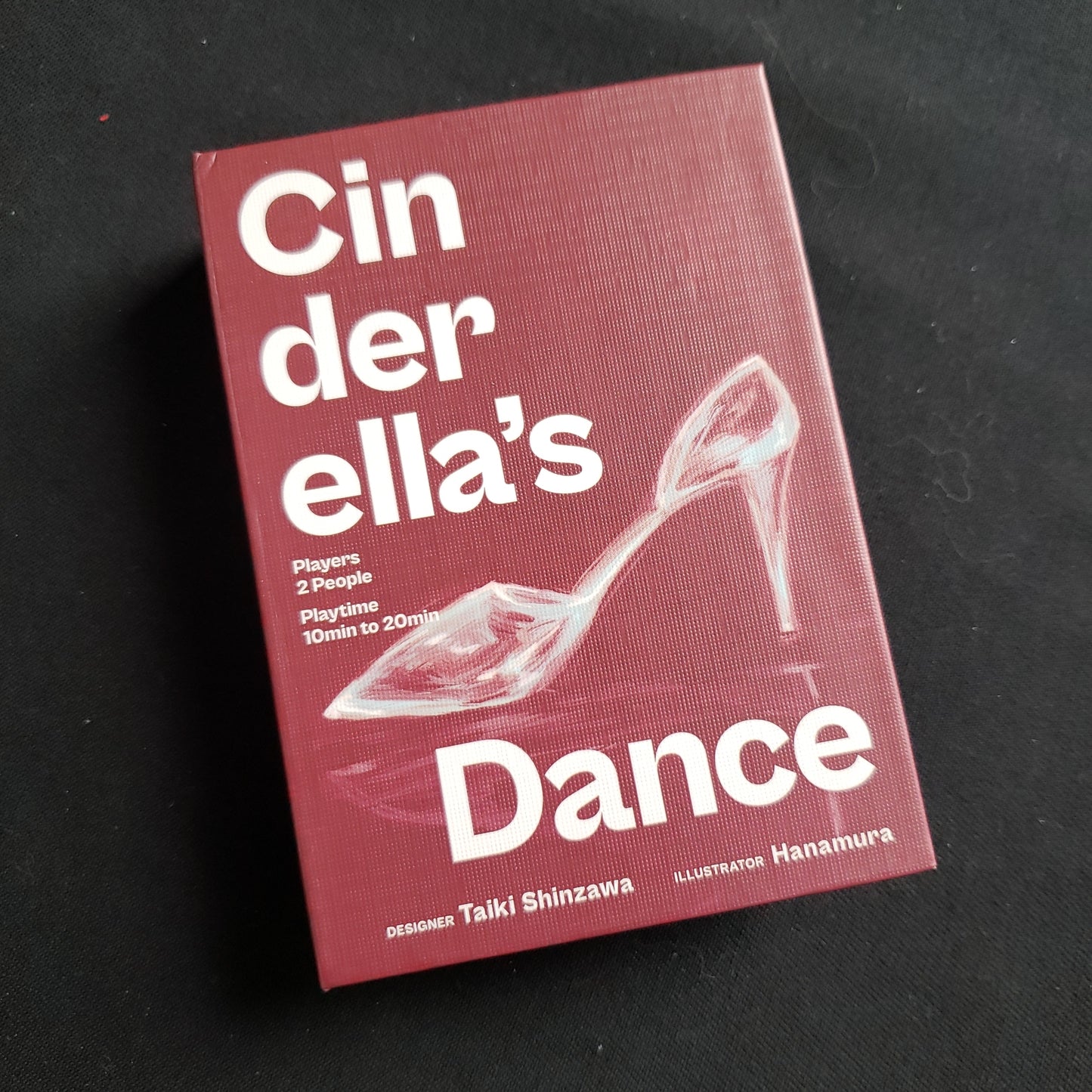 Image shows the front cover of the box of the Cinderella's Dance card game