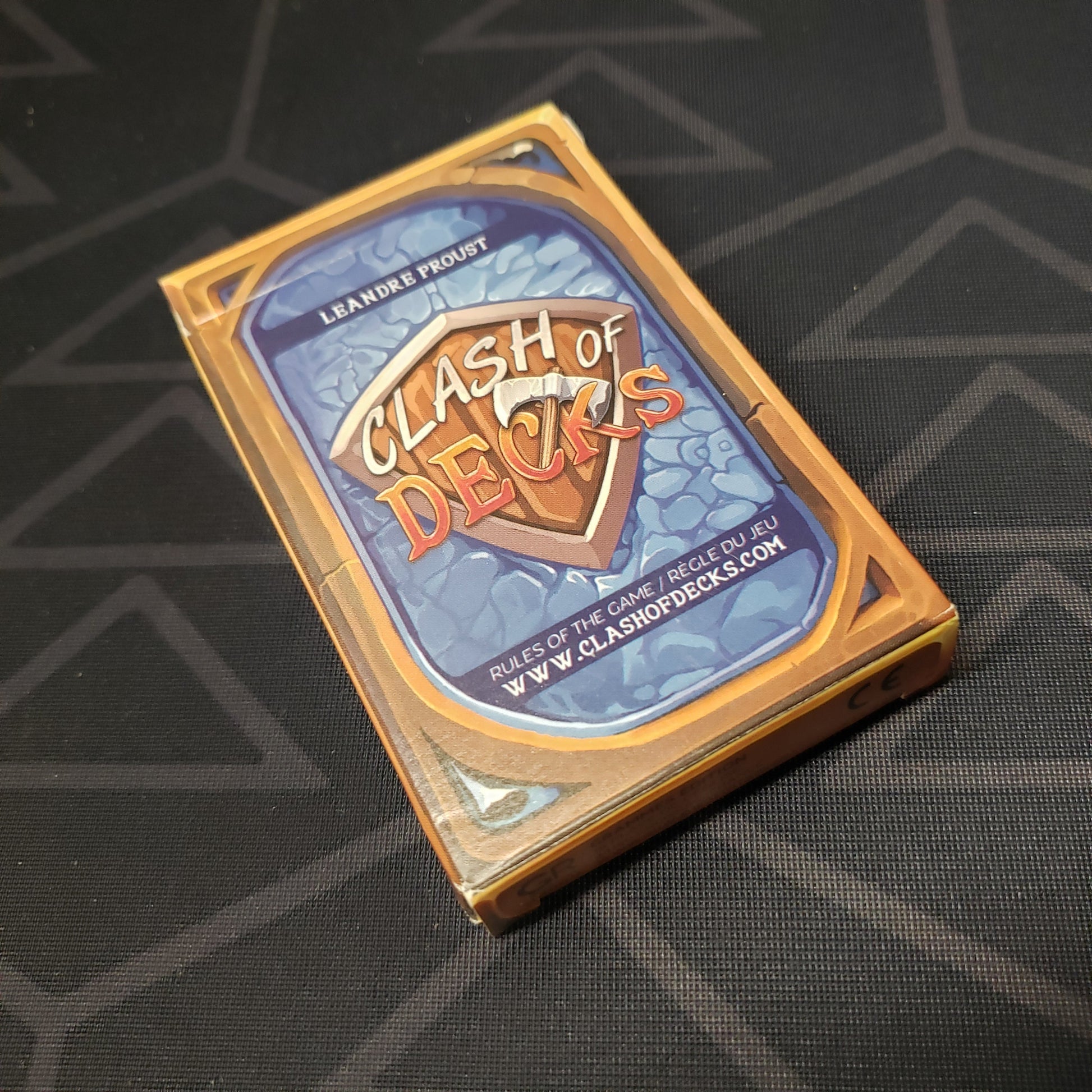 Image shows the front cover of the box for the Clash of Decks: Starter Kit card game