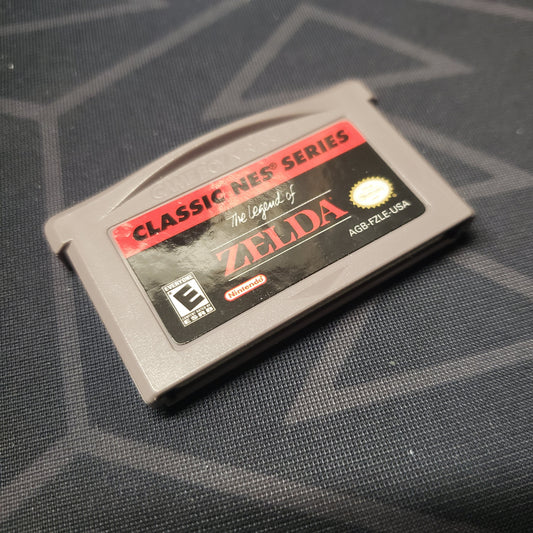 Image shows the front of the cartridge for the video game Classic NES Series: The Legend of Zelda for Nintendo Game Boy Advance