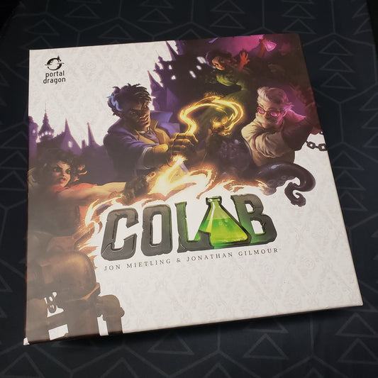 Image shows the front cover of the box for the CoLab (Deluxe Kickstarter Edition) board game
