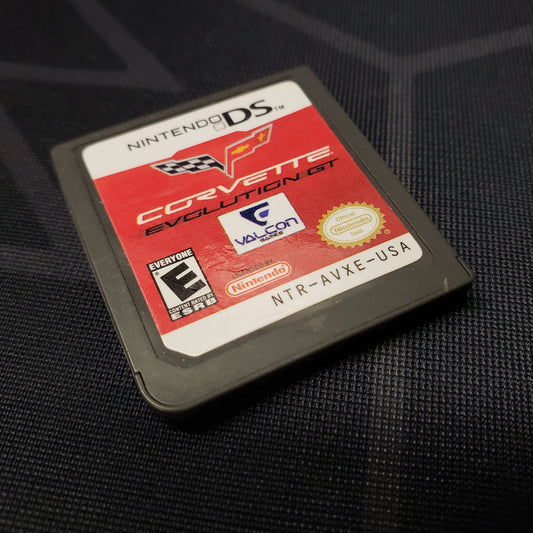 Image shows the front of the cartridge for the video game Corvette Evolution GT for Nintendo DS