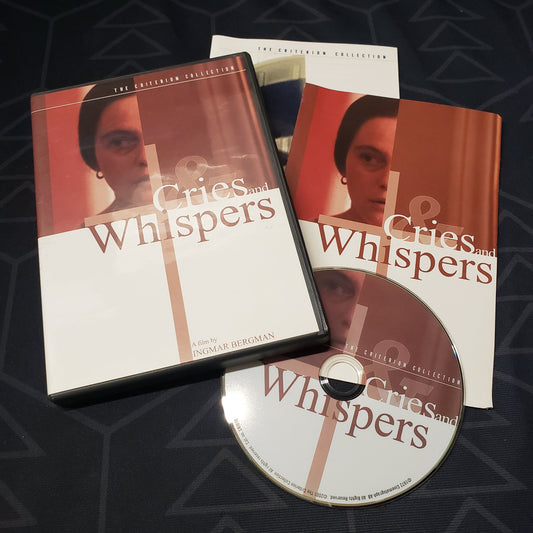 Image shows the case, inserts & disc for the movie Cries & Whispers on DVD