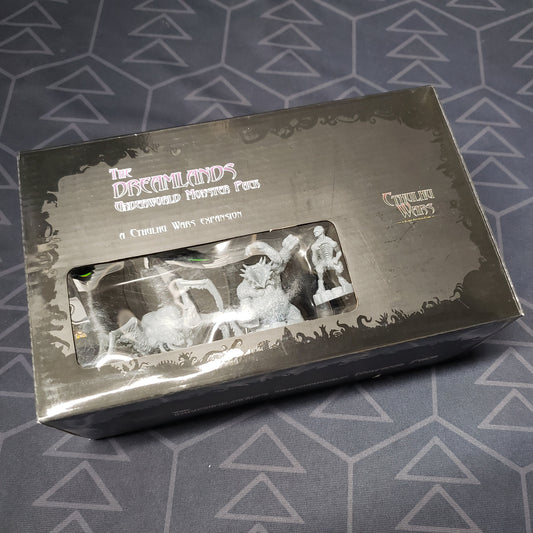 Image shows the front of the packaging for the Dreamlands Underworld Monsters expansion for the board game Cthulhu Wars