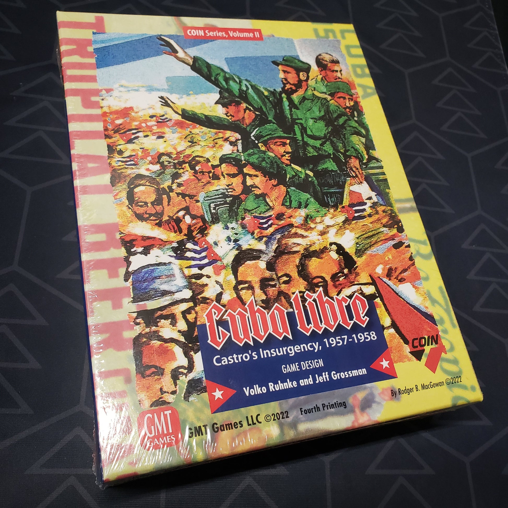 Image shows the front cover of the box for the Cuba Libre board game