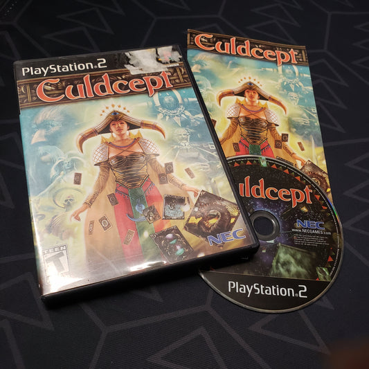 Image shows the case, manual and disc for the video game Culdcept for Playstation 2