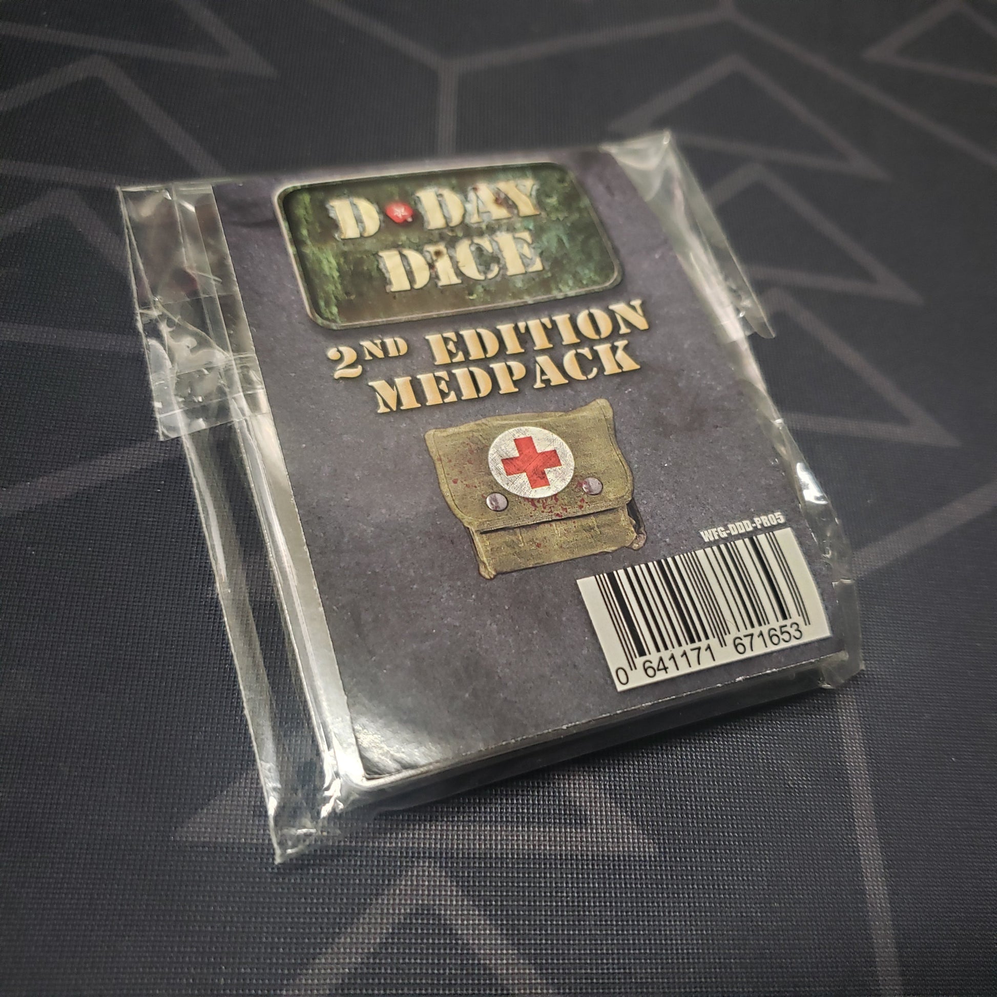Image shows the front of the packaging for the 2nd Edition Medpack errata pack for the board game D-Day Dice (Second Edition)
