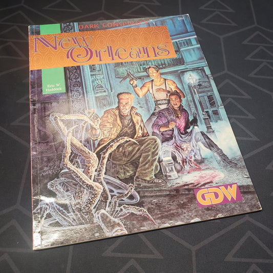 Image shows the front cover of the New Orleans book for the roleplaying game Dark Conspiracy 1E