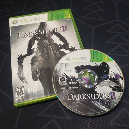 Image shows the case & disc for the video game Darksiders II for Xbox 360