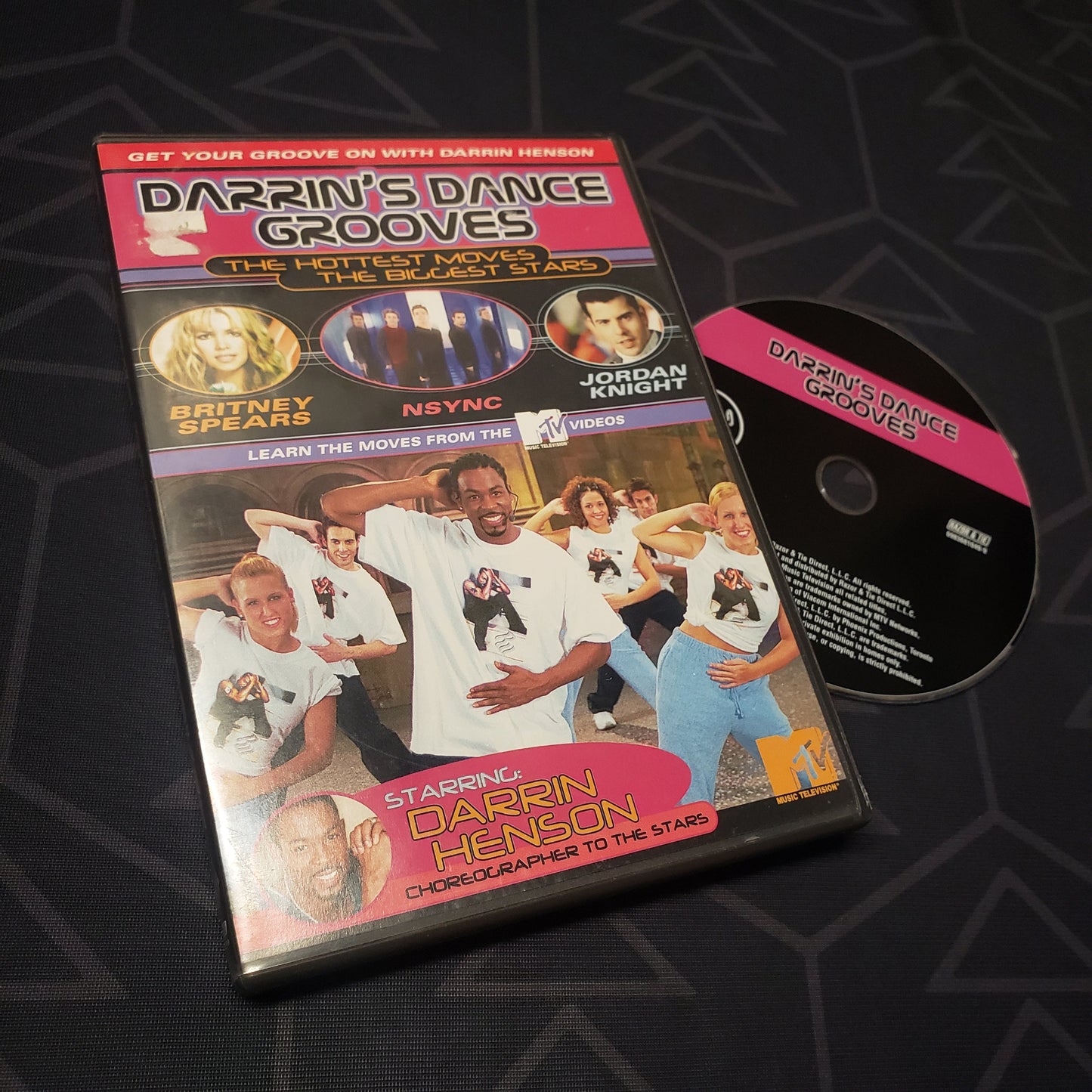 Image shows the case & disc for the video Darrin's Dance Grooves on DVD