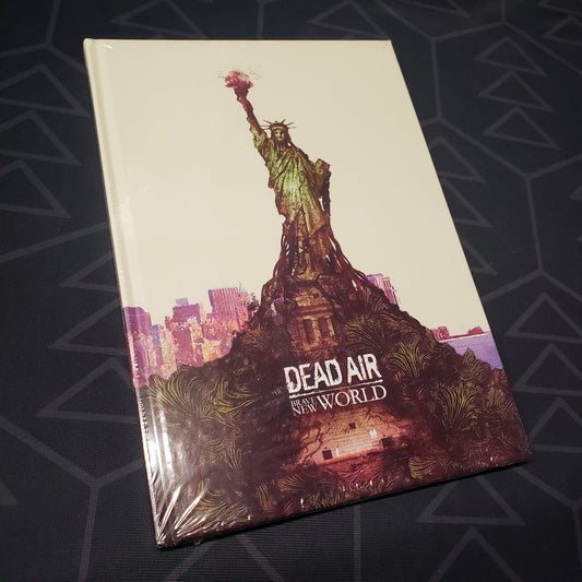 Image shows the front cover of the Brave New World book for the roleplaying game Dead Air: Seasons