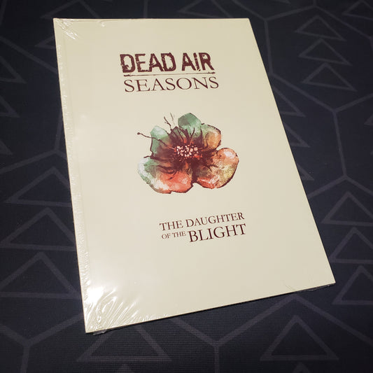 Image shows the front cover of the Daughter of the Blight book for the roleplaying game Dead Air: Seasons