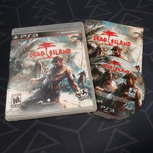 Image shows the case, manual and disc for the video game Dead Island for Playstation 3