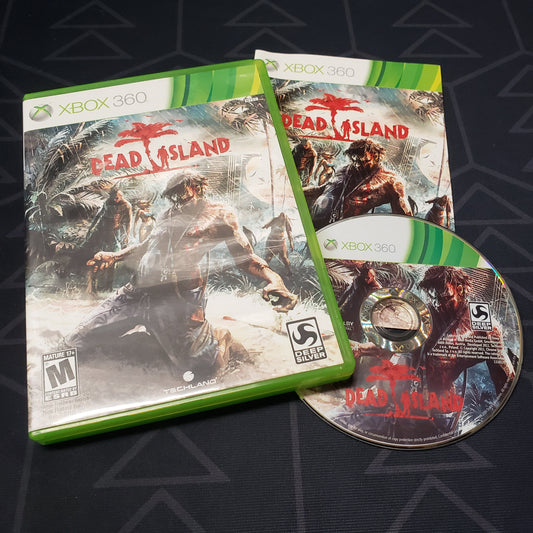 Image shows the case, manual and disc for the video game Dead Island for Xbox 360