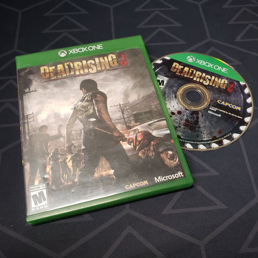 Image shows the case and disc for the video game Dead Rising 3 for Xbox One