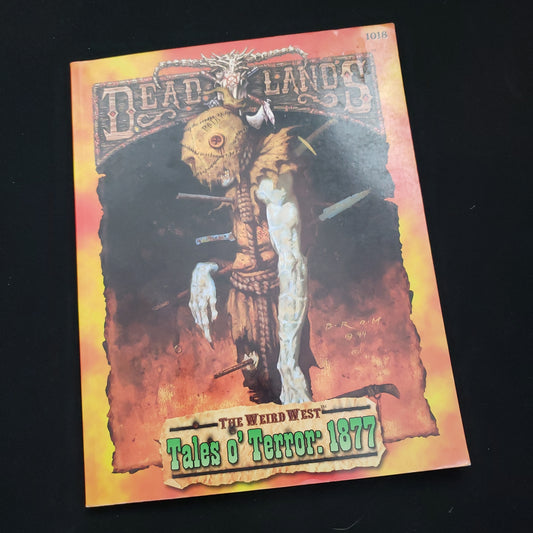 Image shows the front cover of the Tales o Terror 1877 book for the Deadlands roleplaying game