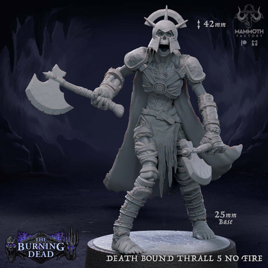 Image shows a 3D render of a skeleton commander gaming miniature.
