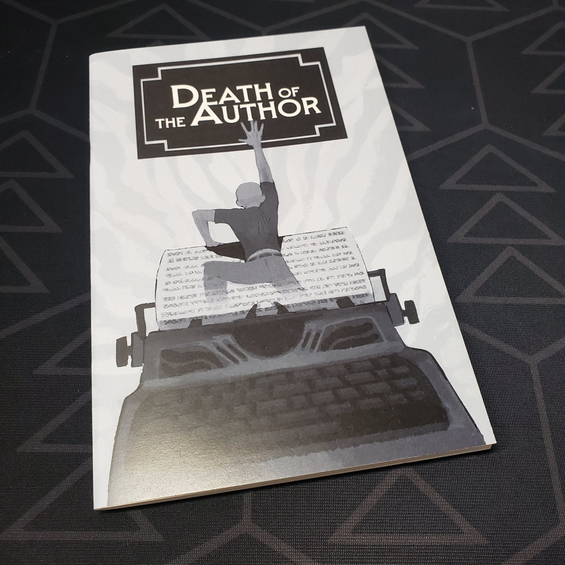 Image shows the front cover of the Death of the Author roleplaying game book