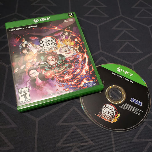 Image shows the case and disc for the video game Demon Slayer: The Hinokami Chronicles for Xbox Series X