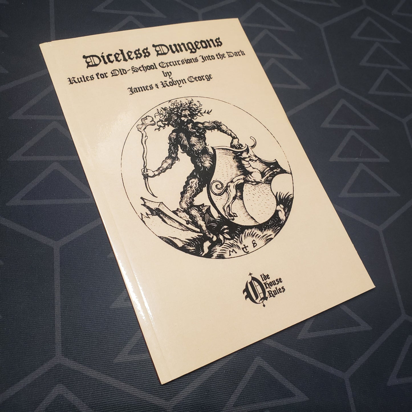 Image shows the front cover of the Diceless Dungeons roleplaying game book