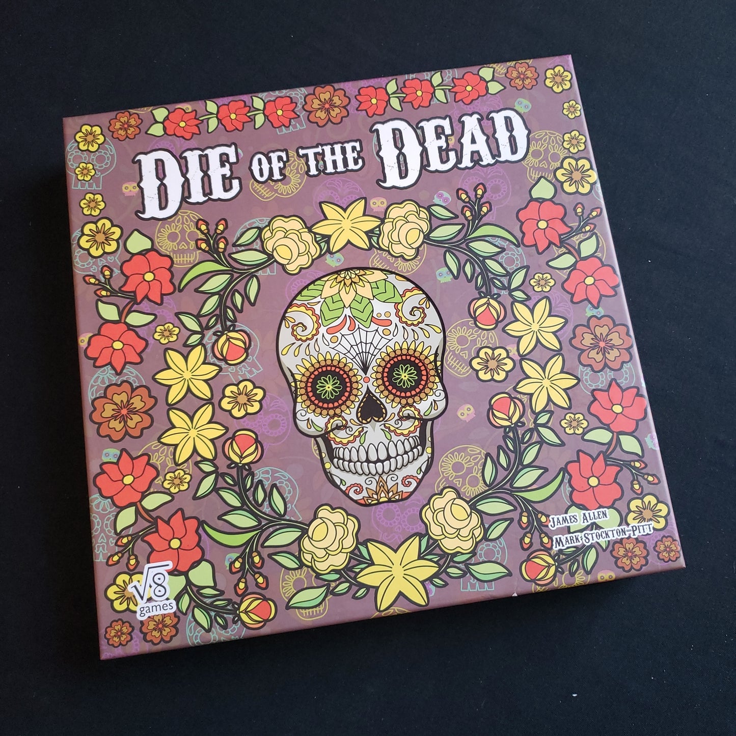 Image shows the front cover of the box of the Die Of The Dead board game