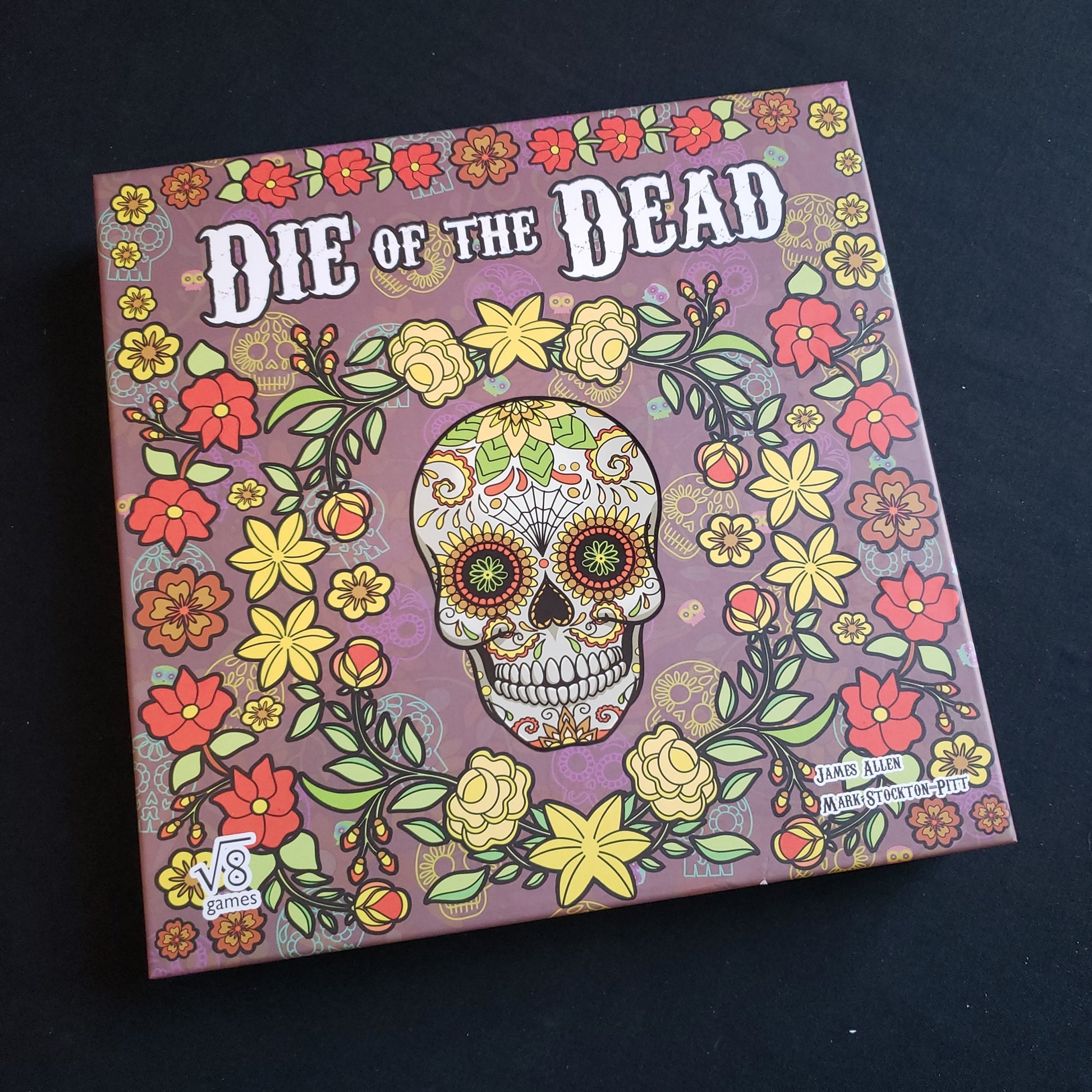 Image shows the front cover of the box of the Die Of The Dead board game