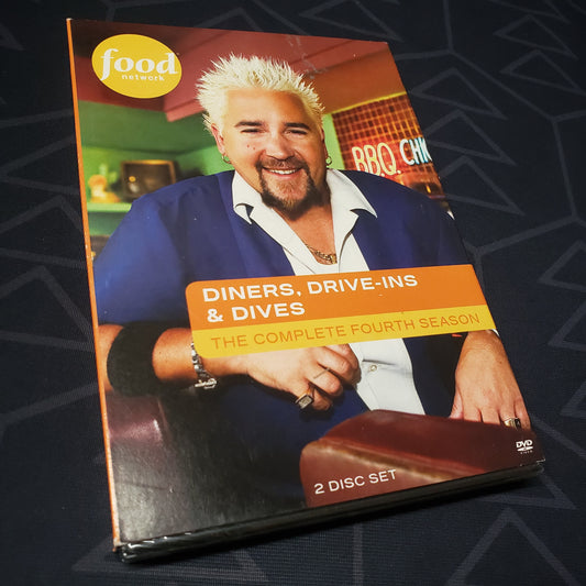 Image shows the front of the case for the fourth season of Diners, Drive-Ins & Dives on DVD