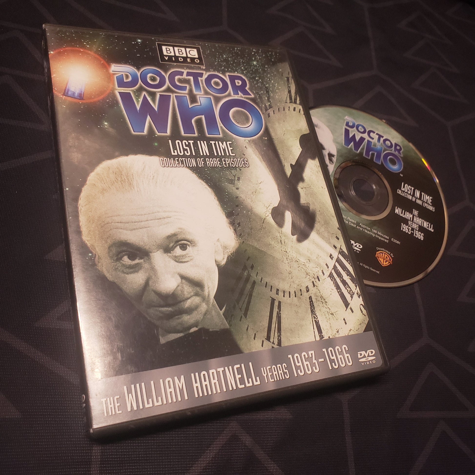 Image shows the case & disc for the Doctor Who: Lost in Time - Collection of Rare Episodes volume on DVD