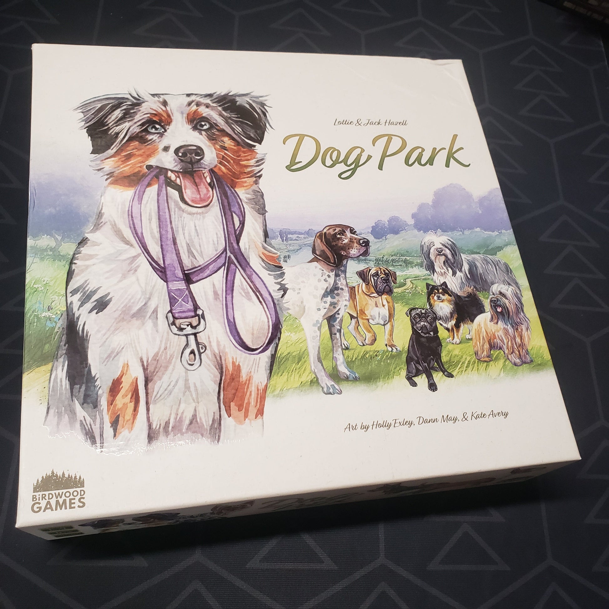 Image shows the front cover of the box for the Dog Park (Retail Edition) board game