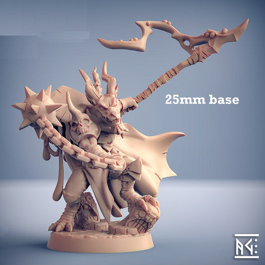 Image shows a 3D render of a kobold warrior gaming miniature