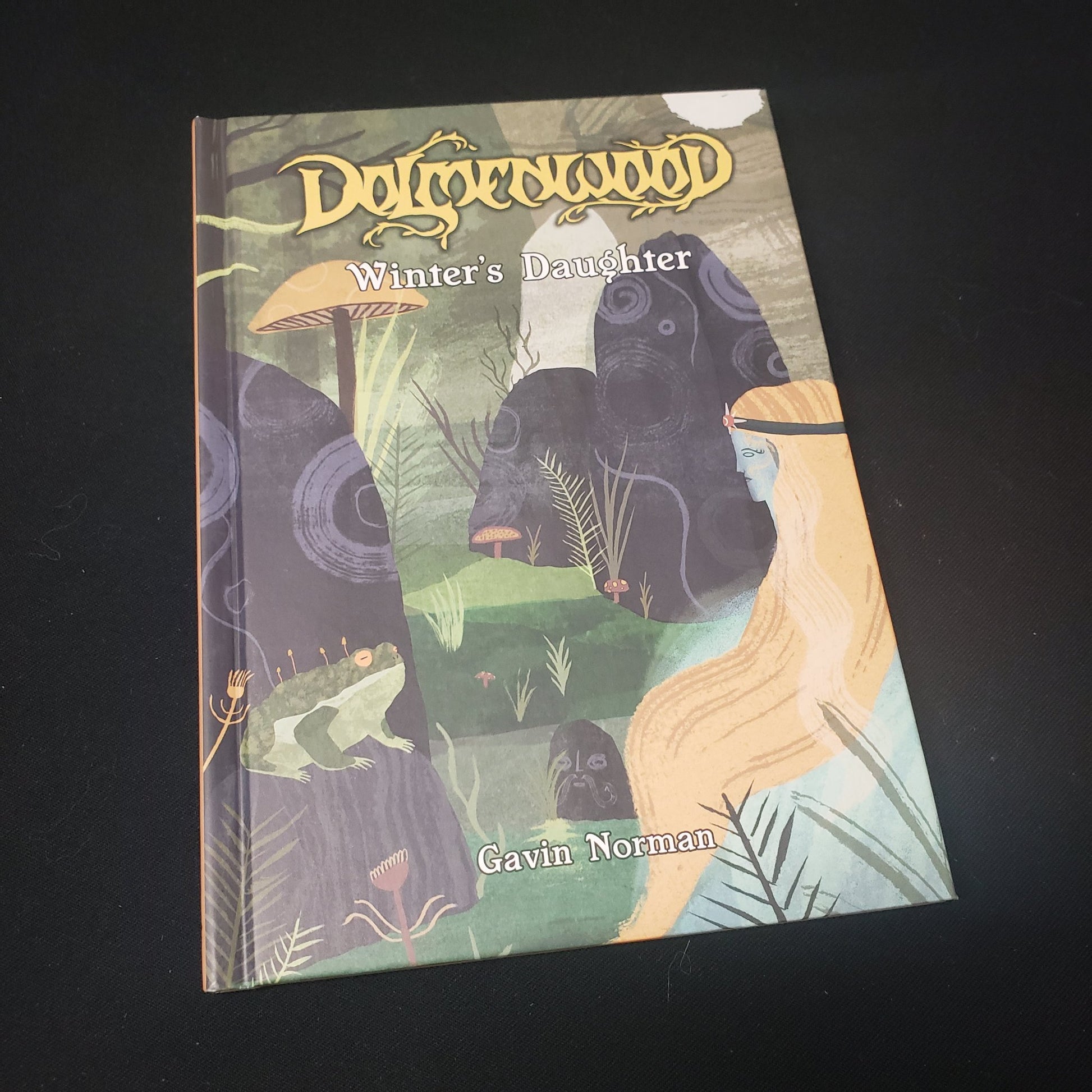 Image shows the front cover of the Dolmenwood: Winter's Daughter book for the roleplaying game Old-School Essentials