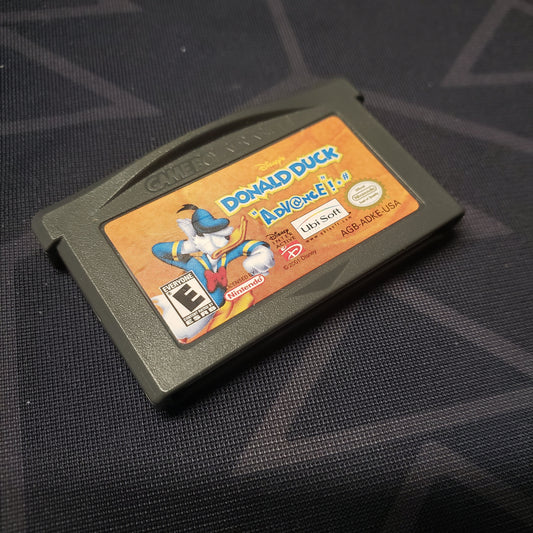 Image shows the front of the cartridge for the video game Donald Duck Adv@nce!*# for Nintendo Game Boy Advance