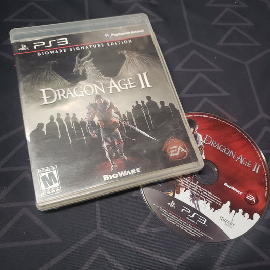 Image shows the case and disc for the video game Dragon Age II for Playstation 3