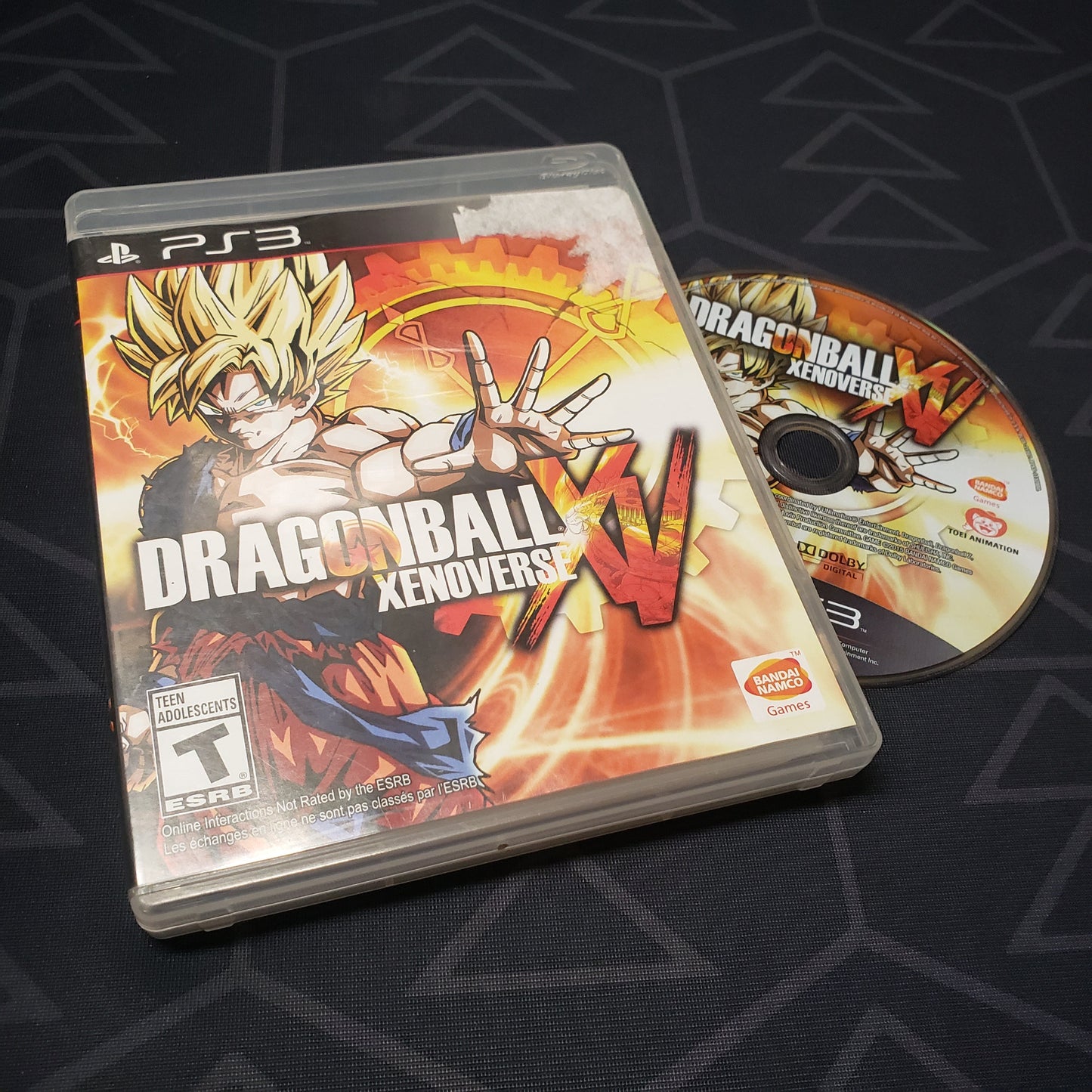 Image shows the case and disc for the video game Dragon Ball Xenoverse for Playstation 3