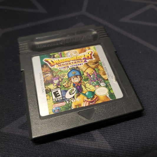Image shows the front of the cartridge for the video game Dragon Warrior Monsters 2: Cobi's Journey for Nintendo Game Boy Color