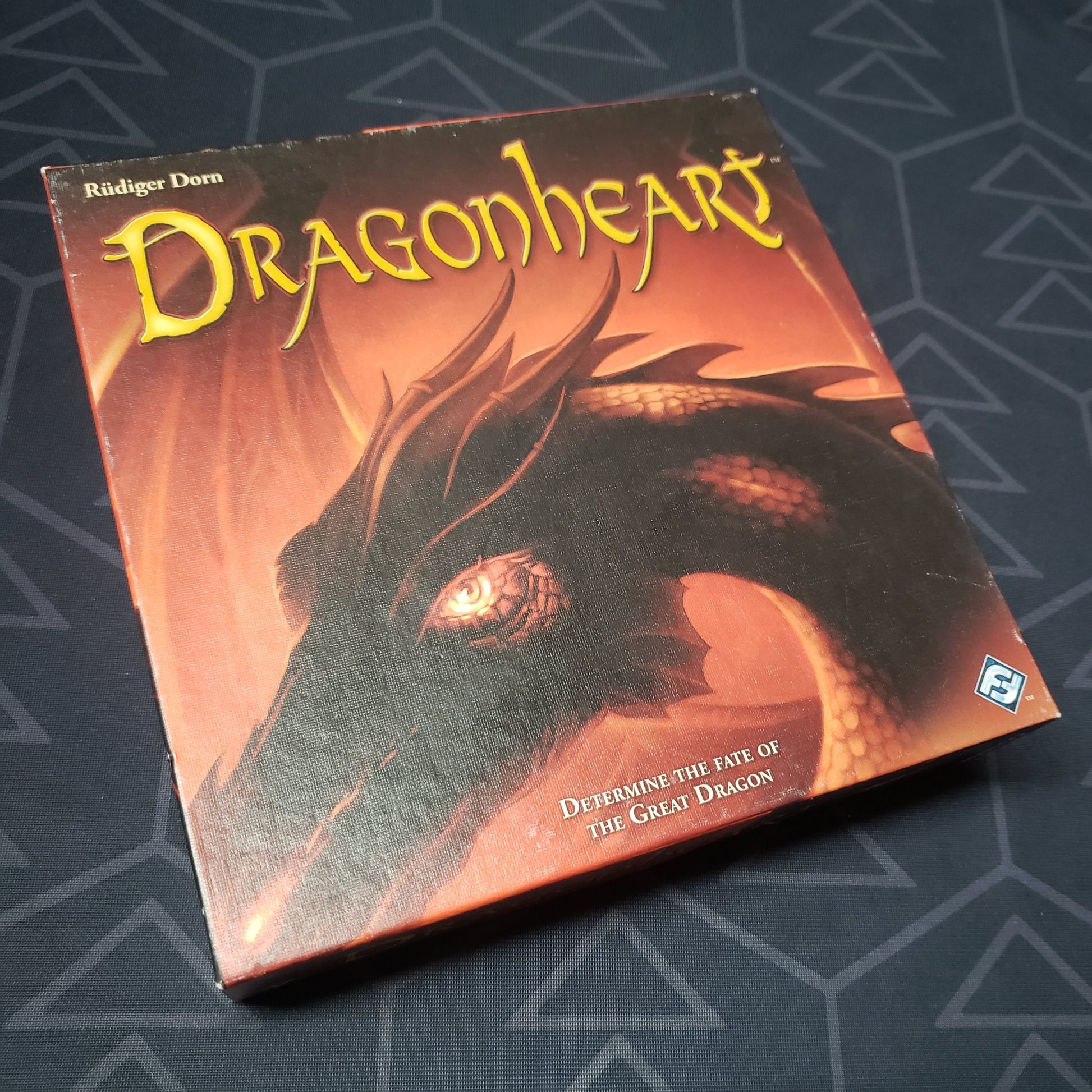 Image shows the front cover of the box for the Dragonheart card game