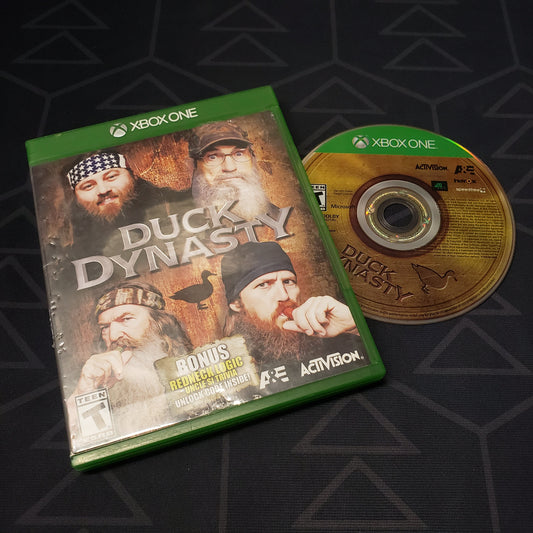 Image shows the case and disc for the video game Duck Dynasty for Xbox One