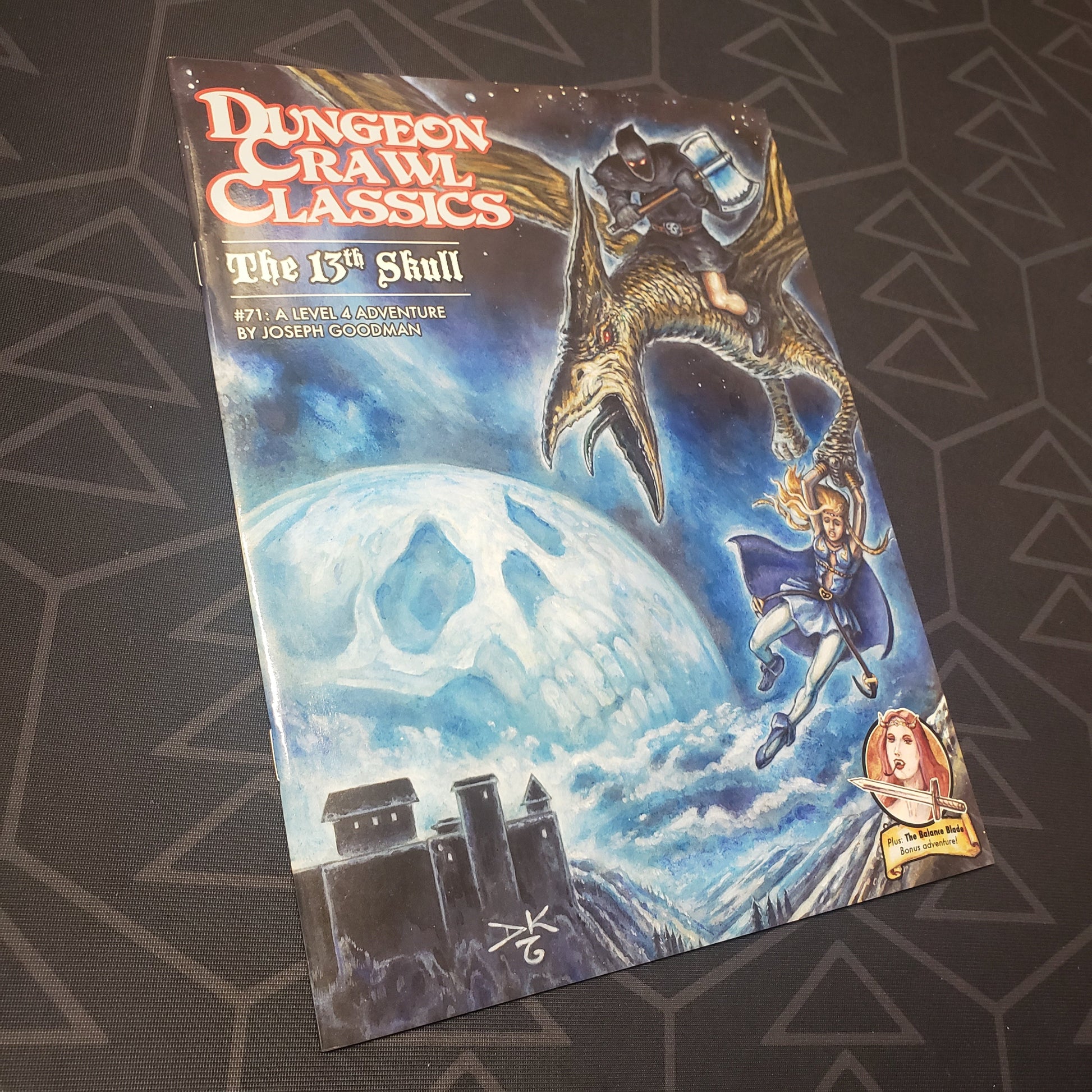 Image shows the front cover of the 13th Skull book for the roleplaying game Dungeon Crawl Classics