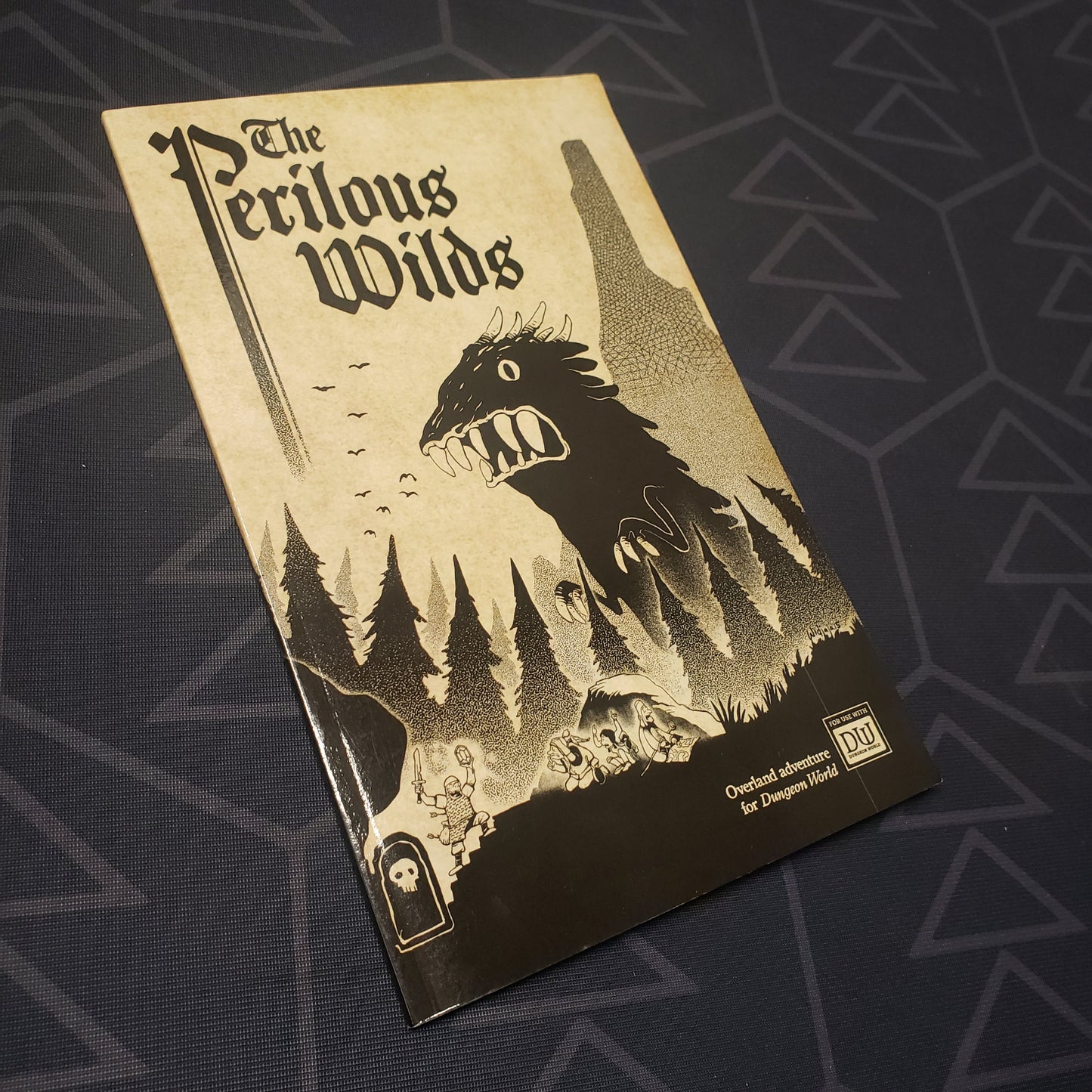 Image shows the front cover of the Perilous Wilds book for the roleplaying game Dungeon World
