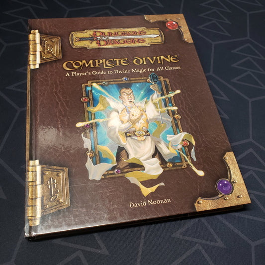 Image shows the front cover of the Complete Divine book for the roleplaying game Dungeons & Dragons: Third Edition