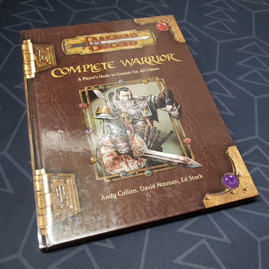 Image shows the front cover of the Complete Warrior book for the roleplaying game Dungeons & Dragons: 3.5 Edition