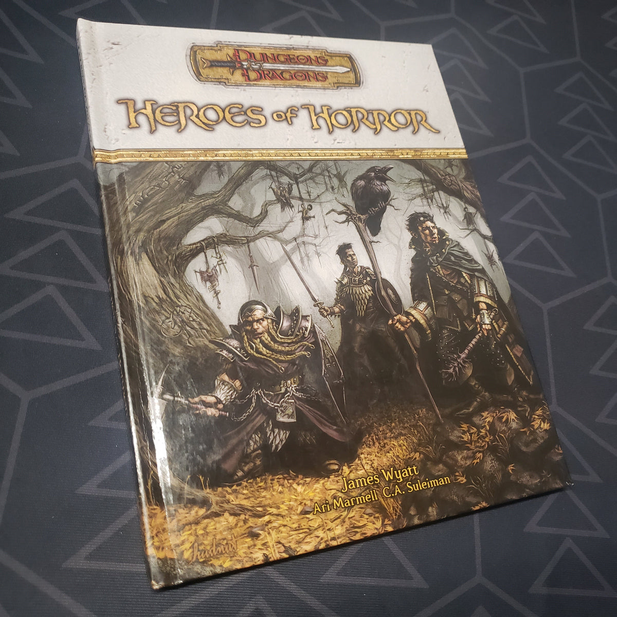 Image shows the front cover of the Heroes of Horror book for the roleplaying game Dungeons & Dragons 3.5E