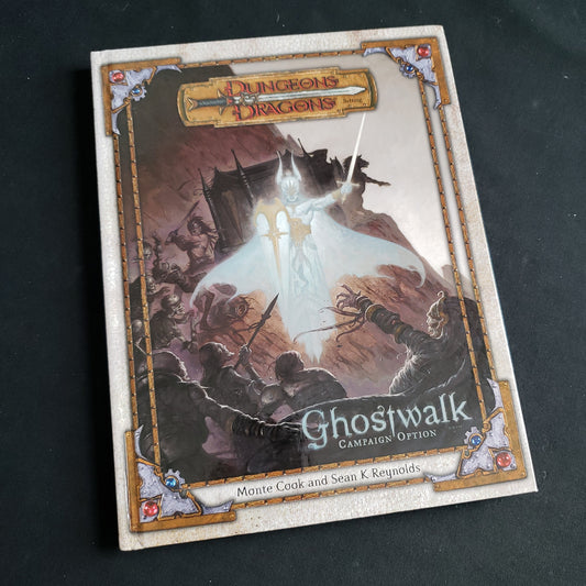Image shows the front cover of the Ghostwalk book for the Dungeons & Dragons 3E roleplaying game