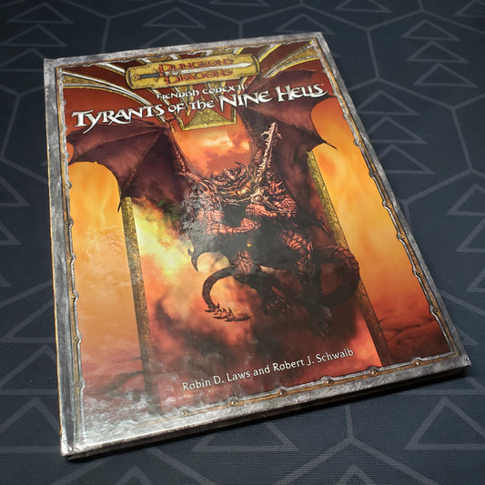 Image shows the front cover of the Fiendish Codex II: Tyrants of the Nine Hells book for the roleplaying game Dungeons & Dragons: 3.5 Edition