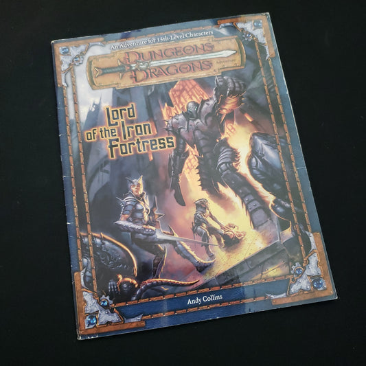 Image shows the front cover of the D&D: Lord of the Iron Fortress roleplaying game book