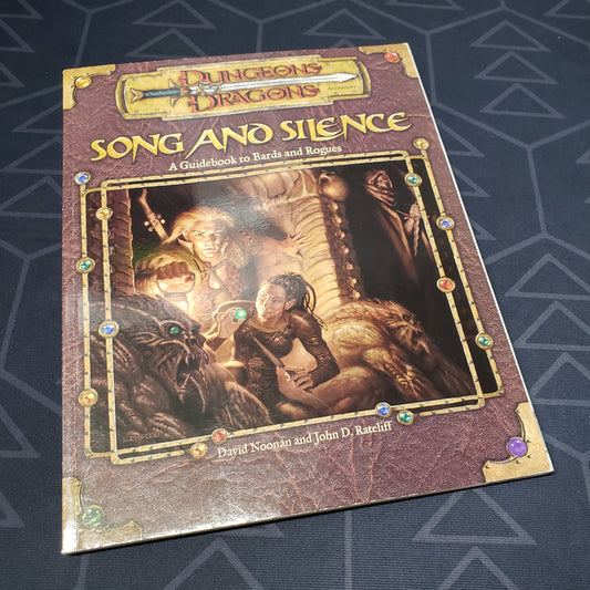 Image shows the front cover of the Song and Silence book for the roleplaying game Dungeons & Dragons: Third Edition