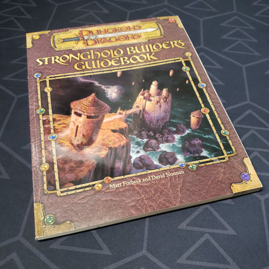 Image shows the front cover of the Stronghold Builder's Guidebook for the roleplaying game Dungeons & Dragons: Third Edition