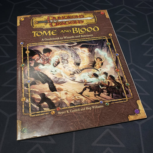 Image shows the front cover of the Tome and Blood book for the roleplaying game Dungeons & Dragons: Third Edition