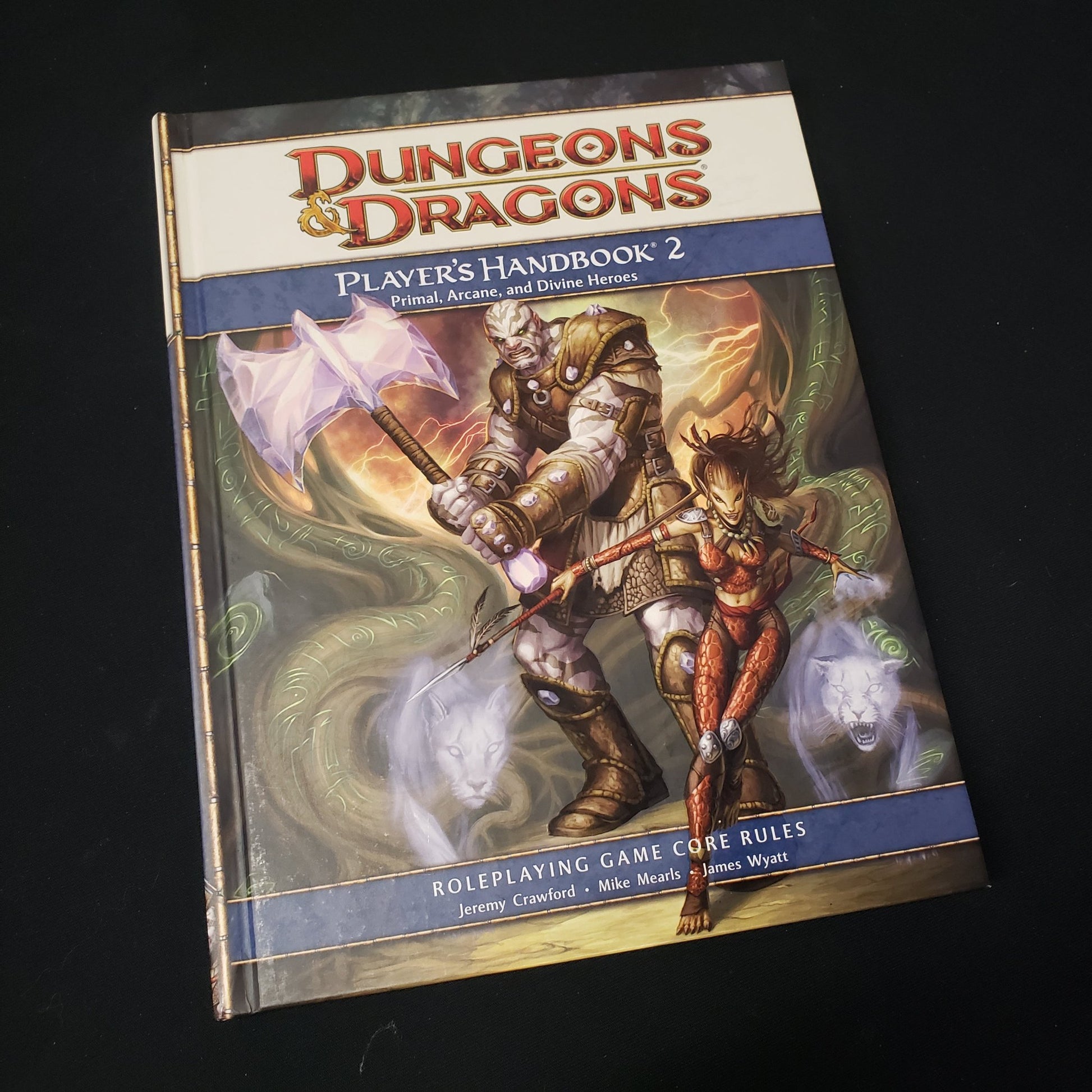 Image shows the front cover of the Player's Handbook 2 for the roleplaying game Dungeons & Dragons: Fourth Edition